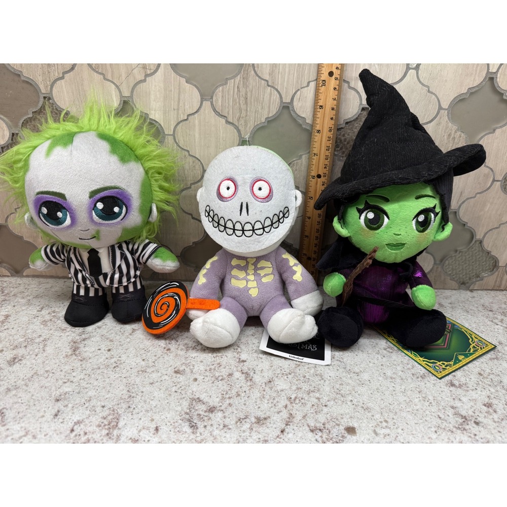 Kidrobot Phunny Plush Bundle Beetlejuice Barrel Nightmare Before Xmas Wicked